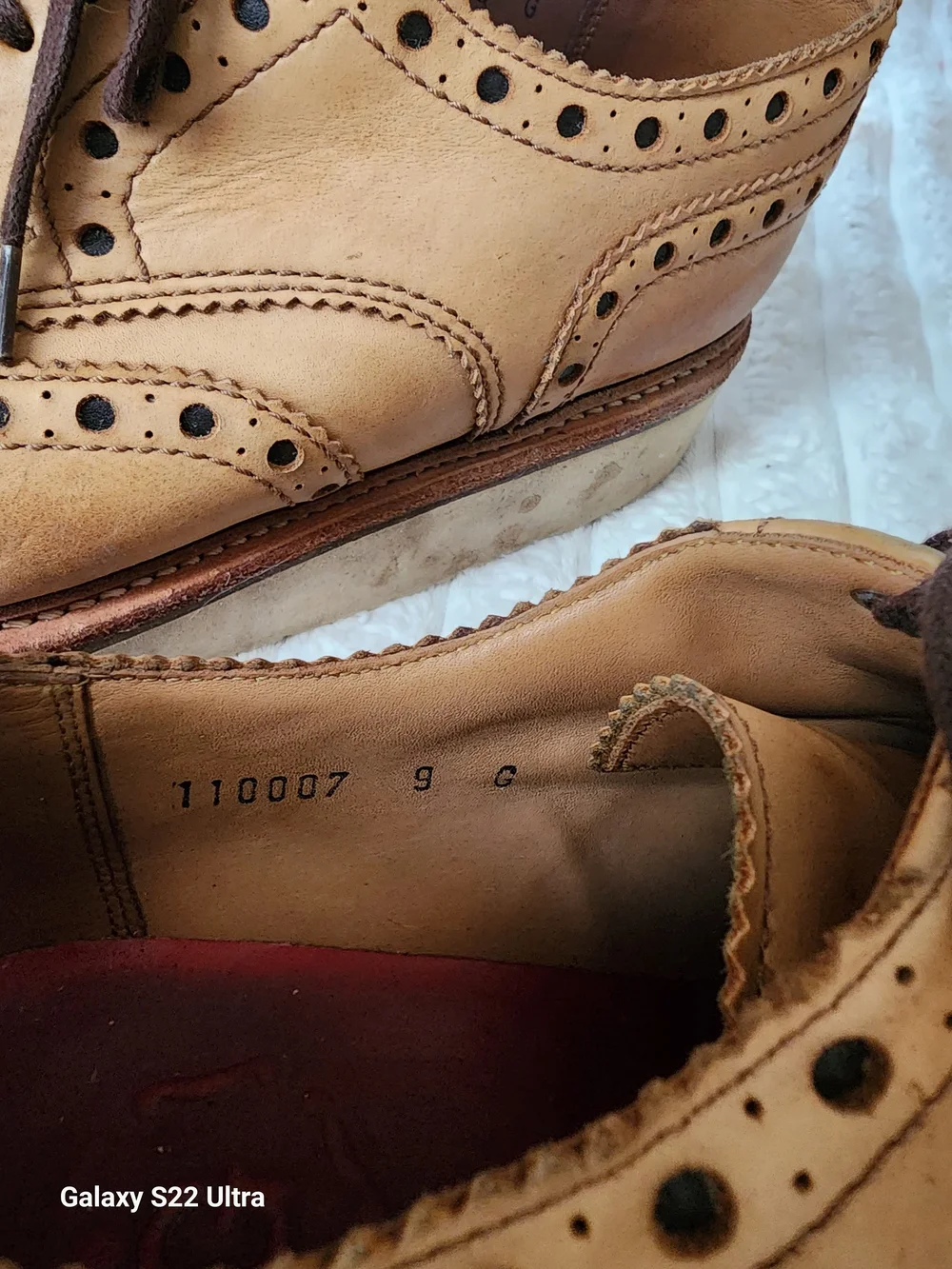 Men's Tan Wingtip Brogue Derby Shoes